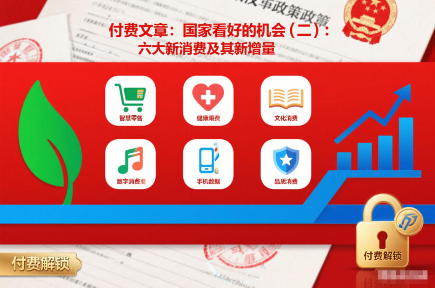 付费文章：国家看好的机会(二)：六大新消费及其新增量青心网创青心网创站