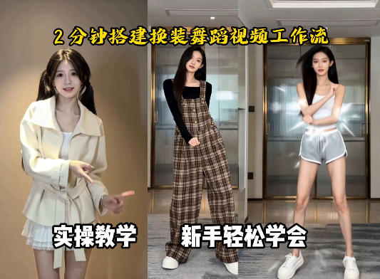 通过Coze工作流,制作《跳舞卡点换装视频》,两分钟制作完成,从0到1演示搭建过程|青心网创站