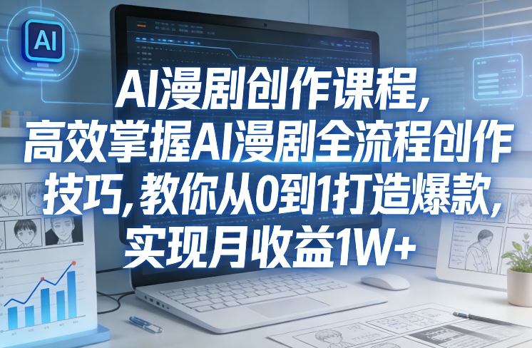 某社群AI漫剧创作课程,高效掌握AI漫剧全流程创作技巧,教你从0到1打造爆款,实现月收益1W+青心网创青心网创站