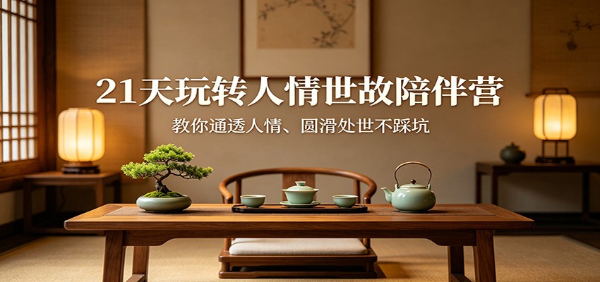 21天玩转人情世故陪伴营：教你通透人情、圆滑处世不踩坑|青心网创站