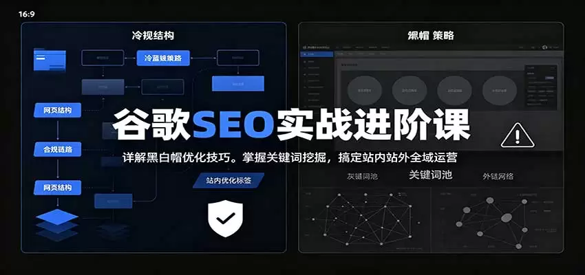 2026谷歌SEO实战进阶课：详解黑白帽优化技巧，掌握关键词挖掘，搞定站内站外全域运营|青心资源站