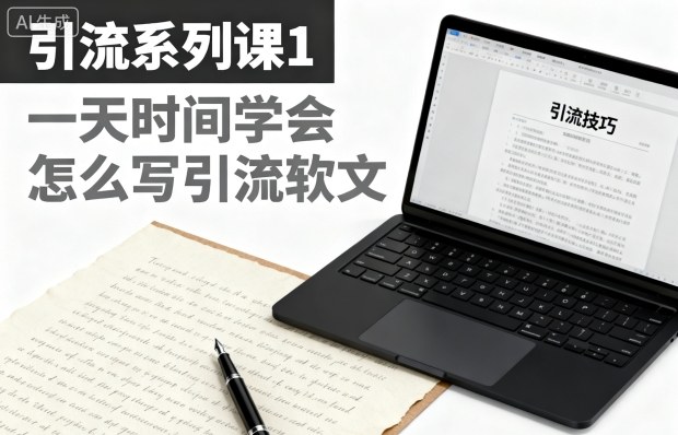 引流系列课1,一天时间学会怎么写引流软文-青心网创站