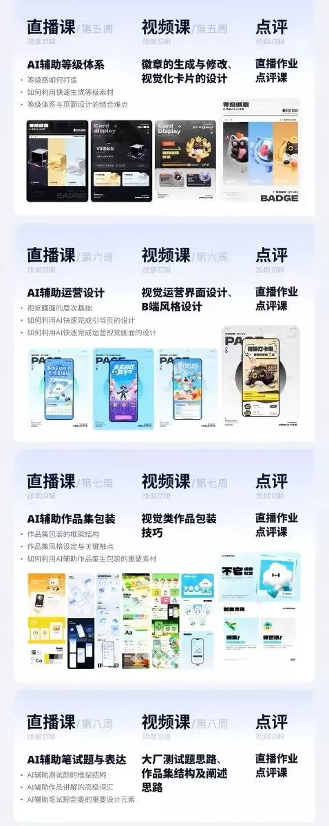 AI+UI系统实战课：十周完整教学｜图标IP运营视觉｜笔试作品集交互动效全套落地教程|青心网创站