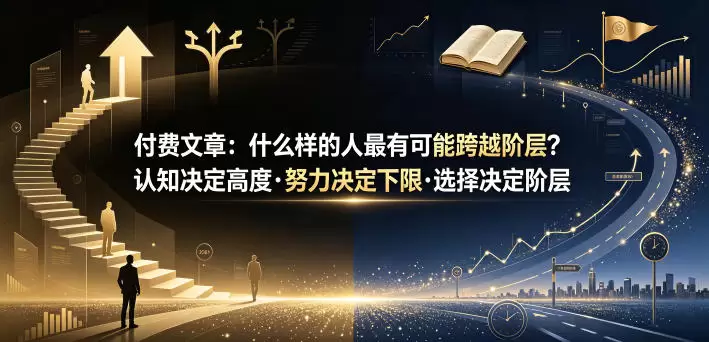 付费文章：什么样的人最有可能跨越阶层？认知决定高度·努力决定下限·选择决定阶层|青心网创站