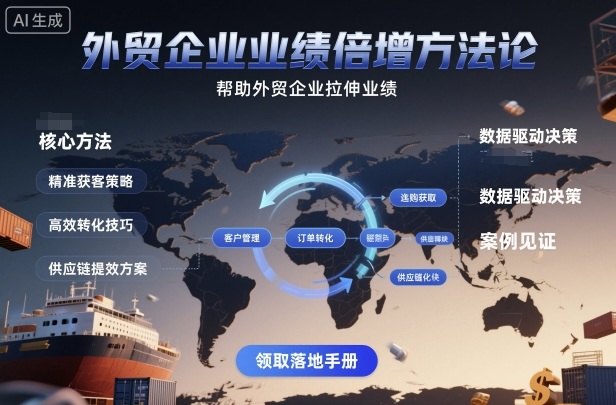 外贸企业业绩倍增方法论,帮助外贸企业拉伸业绩-青心网创站