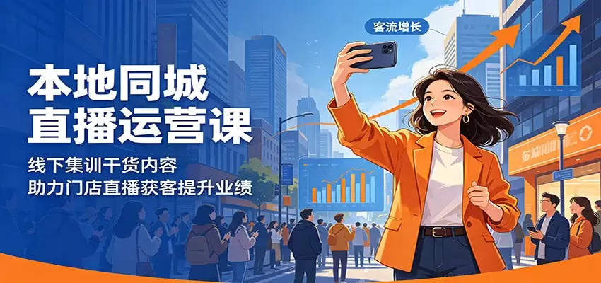 本地同城直播运营课：线下集训干货内容，助力门店直播获客提升业绩|青心网创站