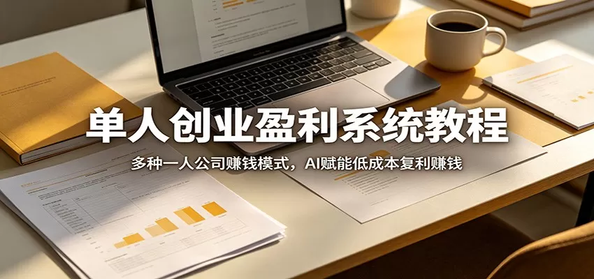 单人创业盈利系统教程：多种一人公司赚钱模式，AI赋能低成本复利赚钱|青心网创站