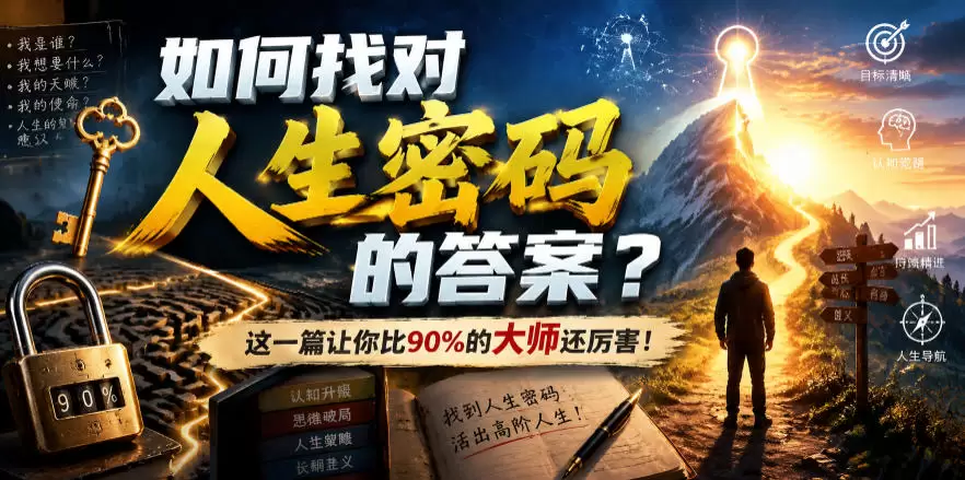 付费文章：如何找对人生密码的答案？这一篇让你比90%的大师还厉害！|青心网创站