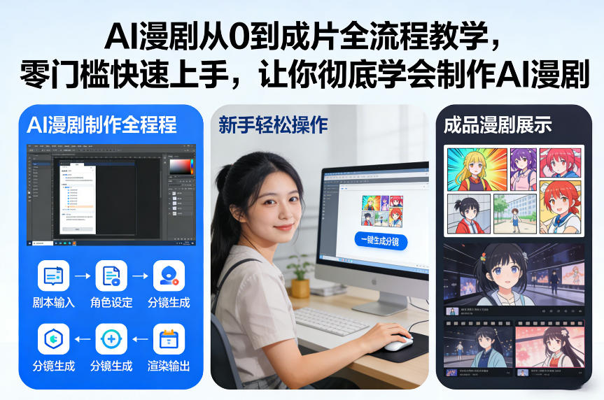 AI漫剧从0到成片全流程教学,零门槛快速上手,让你彻底学会制作AI漫剧【保姆级教程】青心网创青心网创站