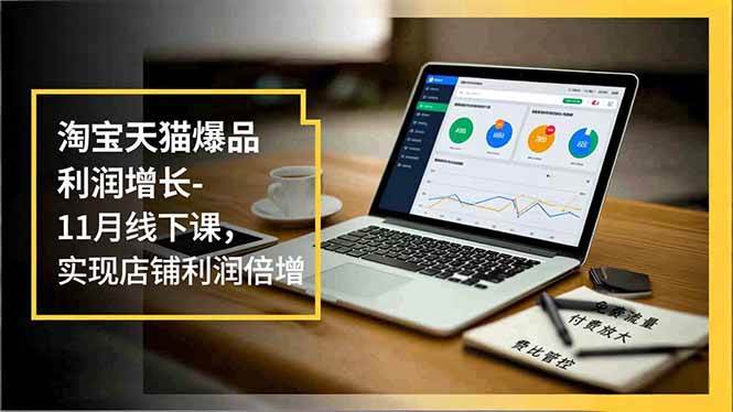 （16824期）淘宝天猫爆品利润增长-11月线下课，免费流量、付费放大、费比管控，实现店铺利润倍增-青心网创站