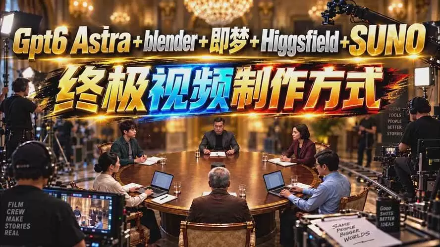 （20588期）GPT-6 Astra+Blender+即梦+Higgsfield+Suno=终极视频制作方式（无水印） - 青心资源站