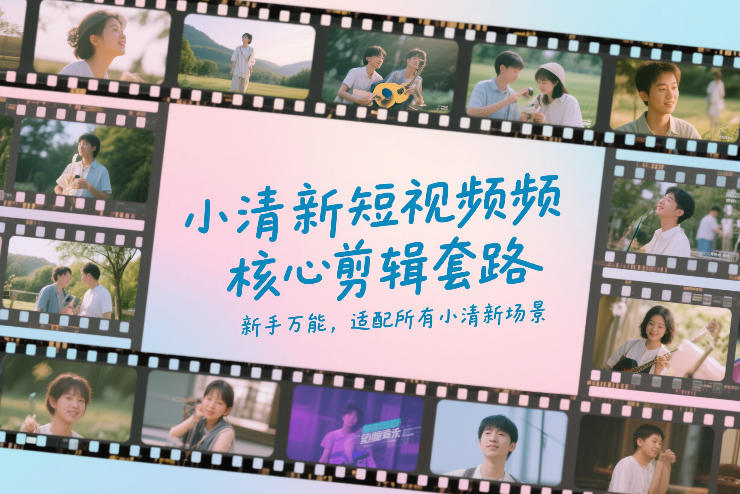 小清新短视频核心剪辑套路，新手万能，适配所有小清新场景青心网创青心网创站