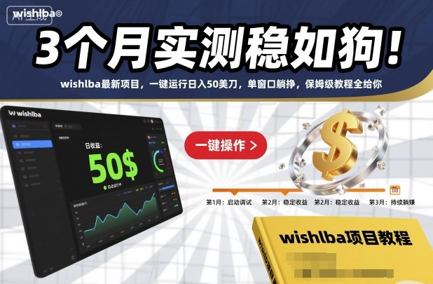 3个月实测稳如狗！wishlba最新项目，一键运行日入50美刀，单窗口躺挣，保姆级教程全给你【揭秘】-青心网创站