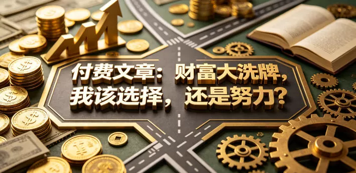 付费文章：财富大洗牌，我该选择，还是努力？|青心网创站