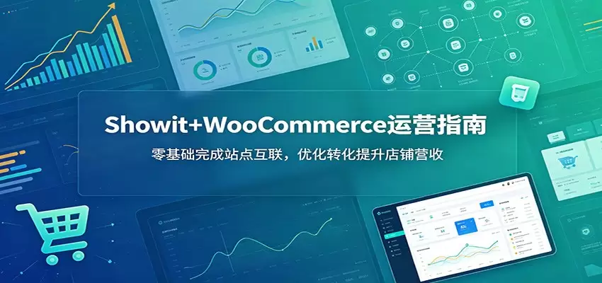 Showit+WooCommerce运营指南：零基础完成站点互联，优化转化提升店铺营收|青心网创站