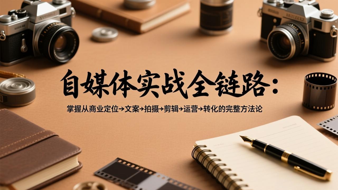 自媒体实战全链路：掌握从商业定位→文案→拍摄→剪辑→运营→转化的完整方法论青心网创青心网创站