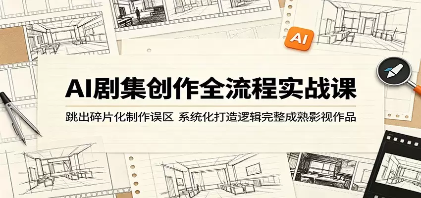 AI剧集创作全流程实战课：跳出碎片化制作误区，系统化打造逻辑完整成熟影视作品|青心网创站
