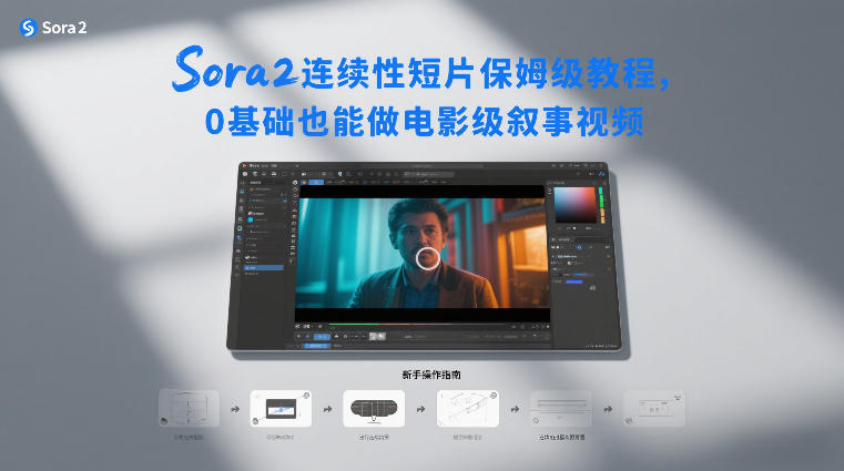 Sora2连续性短片保姆级教程，0基础也能做电影级叙事视频青心网创青心网创站