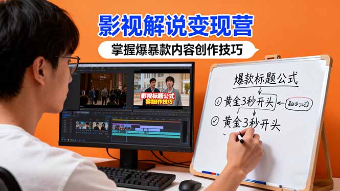 影视解说变现营：通过30+实战案例爆款内容创作技巧，掌握影视解说盈利密码-青心网创站