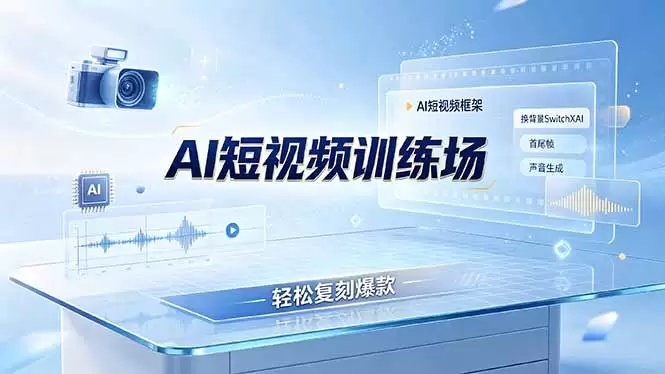 老陈AI短视频训练场：AI短视频框架+换背景SwitchXAI+首尾帧+声音生成，轻松复刻爆款|青心网创站