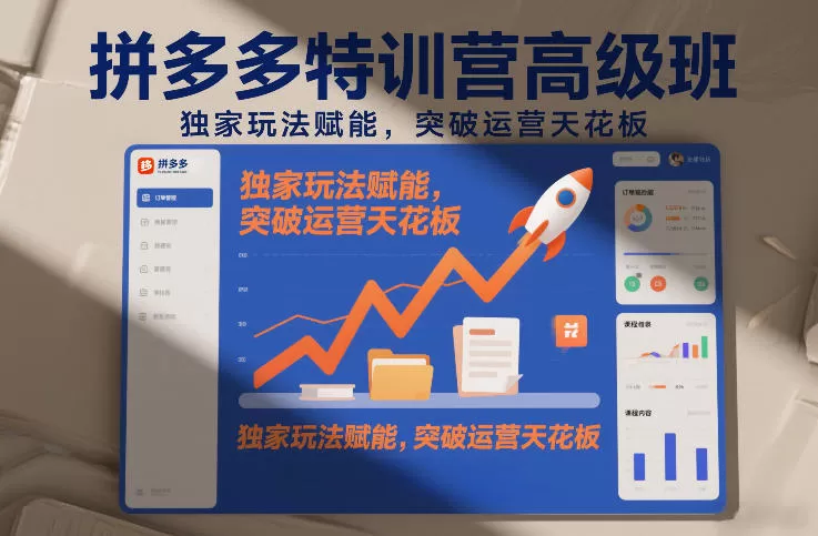 拼多多特训营高阶班，独家玩法赋能，突破运营天花板（更新26年4月18日）|青心网创站