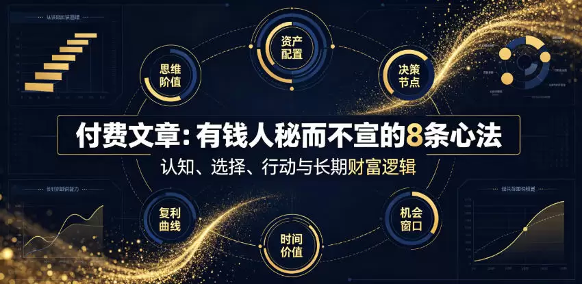 付费文章：有钱人秘而不宣的8条心法|青心网创站