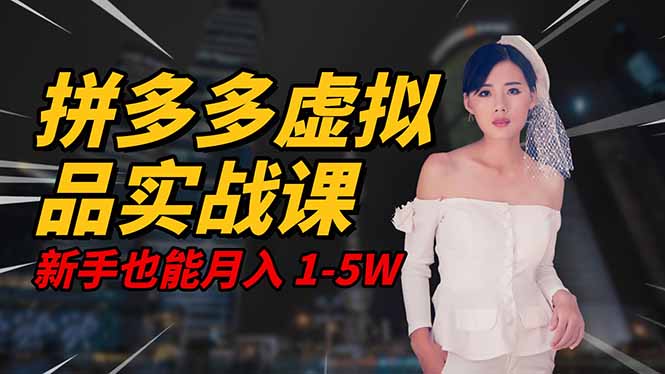 2025 拼多多虚拟品系统实战课，轻资产项目，可矩阵开工作室，新手也能…-青心网创站
