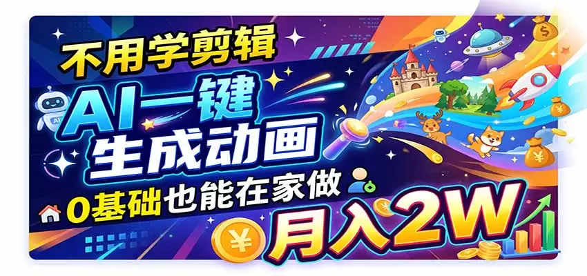 AI动画彻底爆了！一单500~800，全程派单，小白也能月入2W+ - 青心资源站