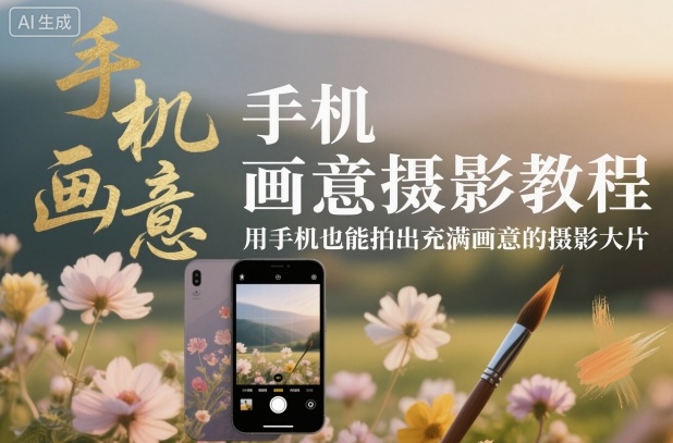 手机画意摄影教程,用手机也能拍出充满画意的摄影大片-青心网创站