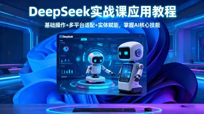 图片[1]-（16391期）DeepSeek实战课应用教程、基础操作+多平台适配+实体赋能，掌握AI核心技能-青心网创站