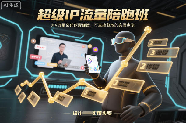 超级IP流量陪跑班,大V流量密码倾囊相授,可直接落地的实操步骤-青心网创站