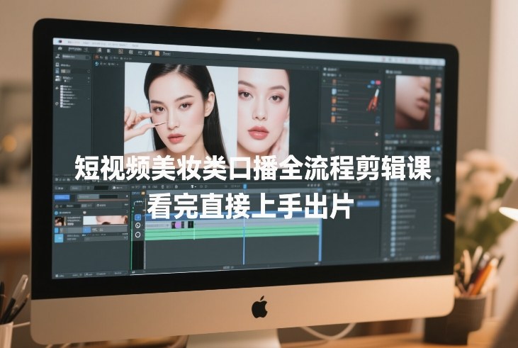 短视频美妆类口播全流程剪辑课,看完直接上手出片青心网创青心网创站