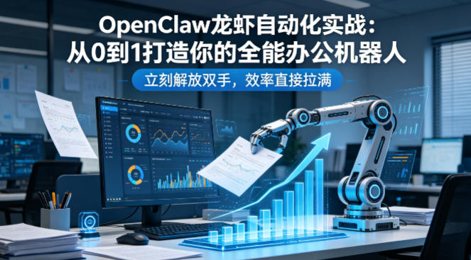 OpenClaw龙虾自动化实战：从0到1打造你的全能办公机器人，立刻解放双手，效率直接拉满|青心网创站