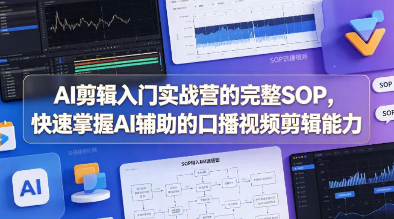 AI剪辑入门实战营的完整SOP，快速掌握AI辅助的口播视频剪辑能力|青心网创站