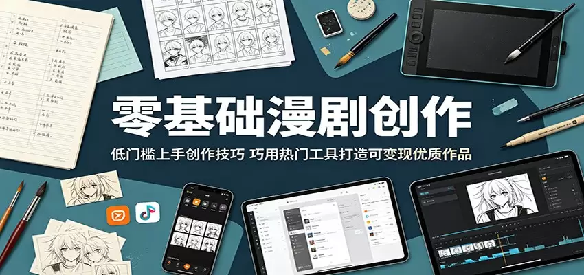 零基础漫剧创作：低门槛上手创作技巧，巧用热门工具打造可变现优质作品|青心网创站