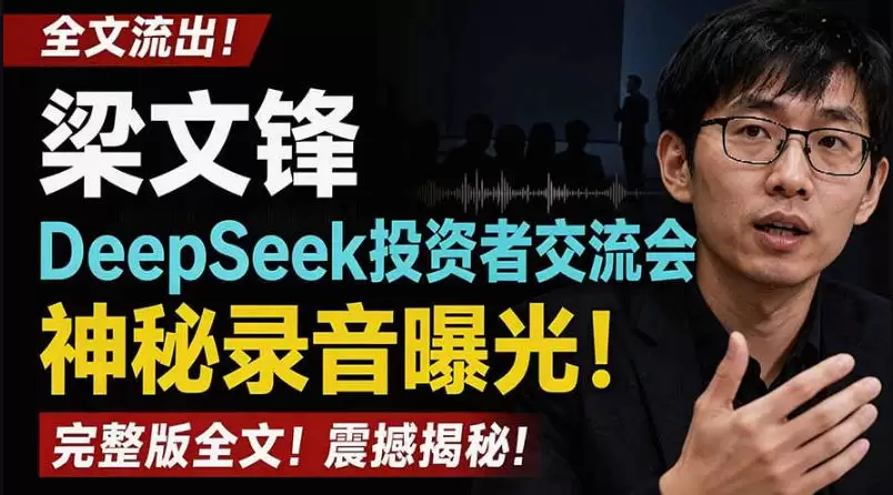 全文流出梁文锋DeepSeek投资者交流会神秘录音曝光，感兴趣的抓紧看【PDF文档】|青心网创站