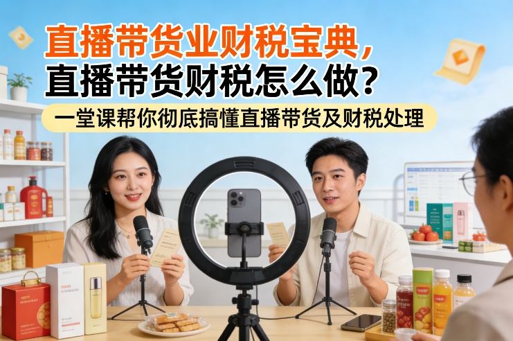 直播带货业财税宝典,直播带货财税怎么做?一堂课帮你彻底搞懂直播带货及财税处理青心网创青心网创站