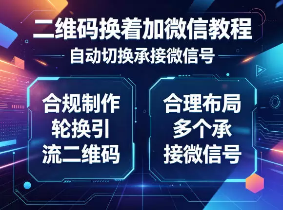 二维码换着加微信教程，自动切换承接微信号，合规制作轮换引流二维码，合理布局多个承接微信号|青心网创站
