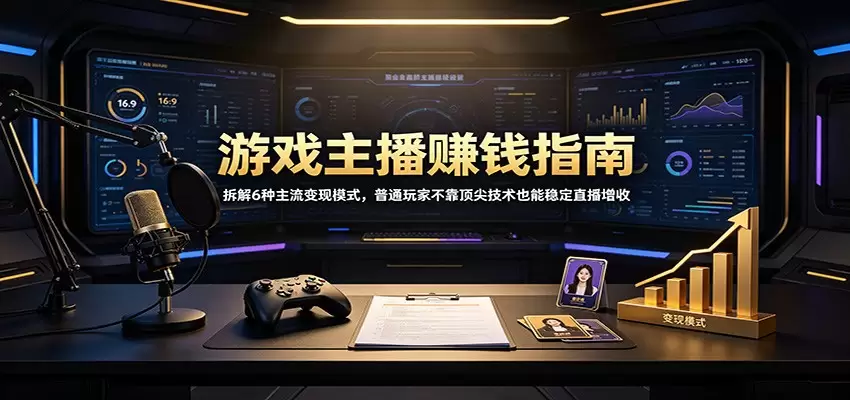 游戏主播赚钱指南：拆解6种主流变现模式，普通玩家不靠顶尖技术也能稳定直播增收|青心网创站