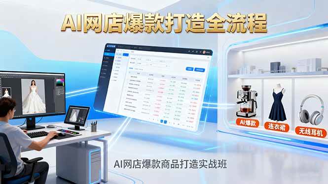 图片[1]-（16326期）AI网店爆款商品打造实战班：AI技术实现商品图智能处理，快速搭建AI网店-青心网创站