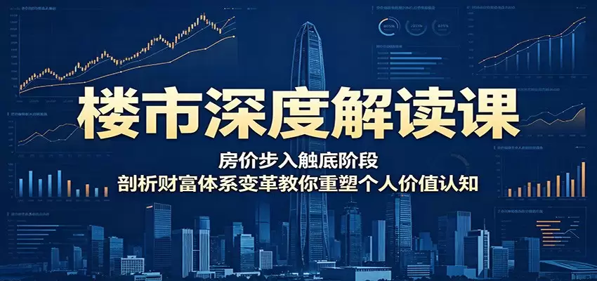楼市深度解读课：房价步入触底阶段，剖析财富体系变革教你重塑个人价值认知|青心网创站