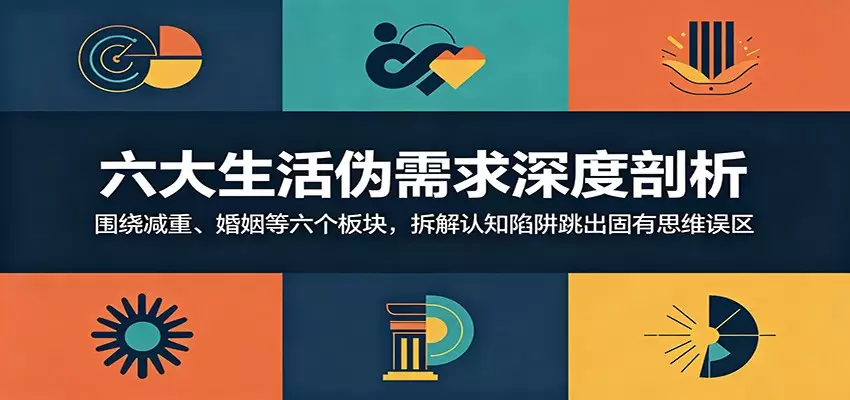 六大生活伪需求深度剖析：围绕减重、婚姻等六个板块，拆解认知陷阱跳出固有思维误区|青心网创站
