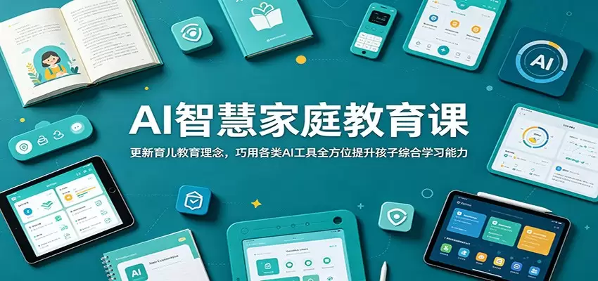 AI智慧家庭教育课：更新育儿教育理念，巧用各类AI工具全方位提升孩子综合学习能力|青心网创站