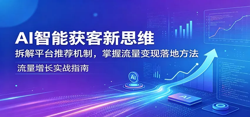 AI智能获客新思维：拆解平台推荐机制，掌握流量变现落地方法|青心网创站