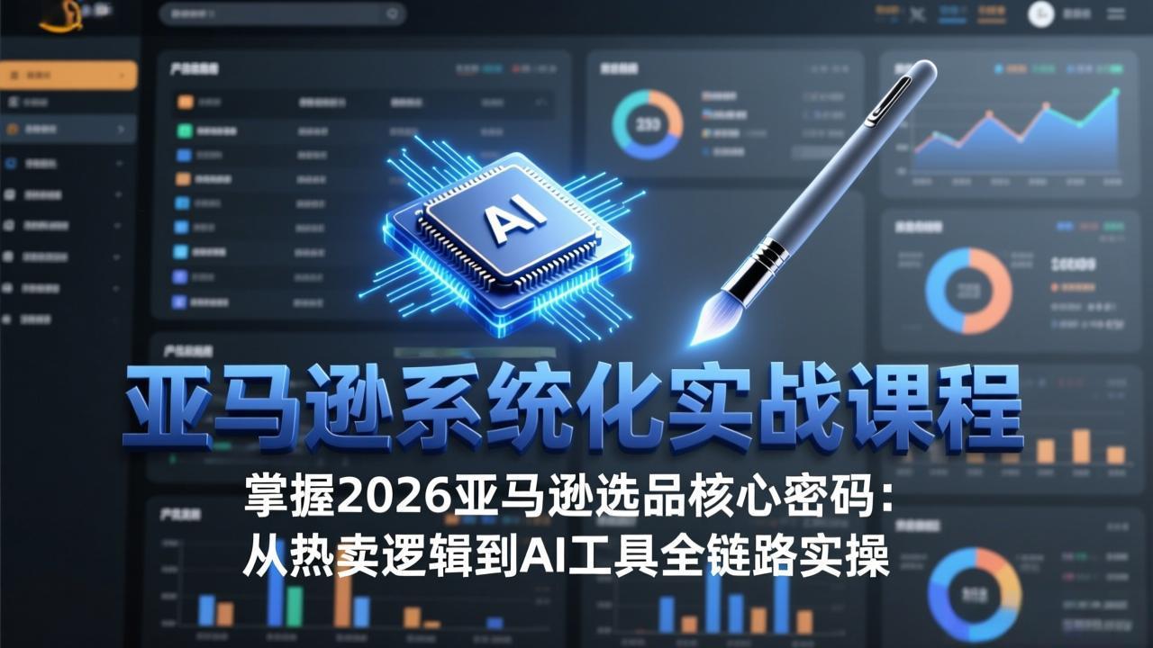 亚马逊系统化实战课-更新3月：2026最新选品方法论，从热卖原因分析到AI作图，提升选品成功率青心网创青心网创站