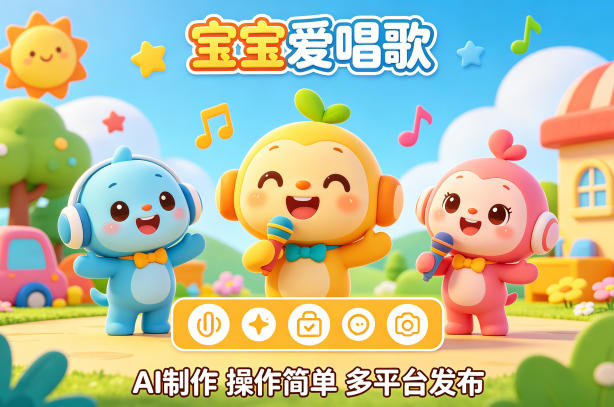 AI制作儿歌动画短视频，可多平台发布，操作简单好上手|青心网创站