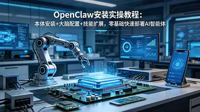 OpenClaw安装实操教程：本体安装+大脑配置+技能扩展，零基础快速部署AI智能体|青心网创站