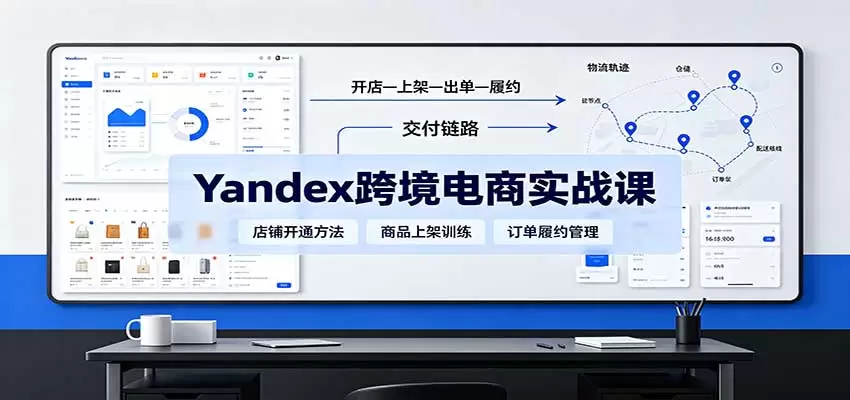 yandex跨境电商实战课：平台入门、开店、物流、选品上架与定价全流程|青心资源站