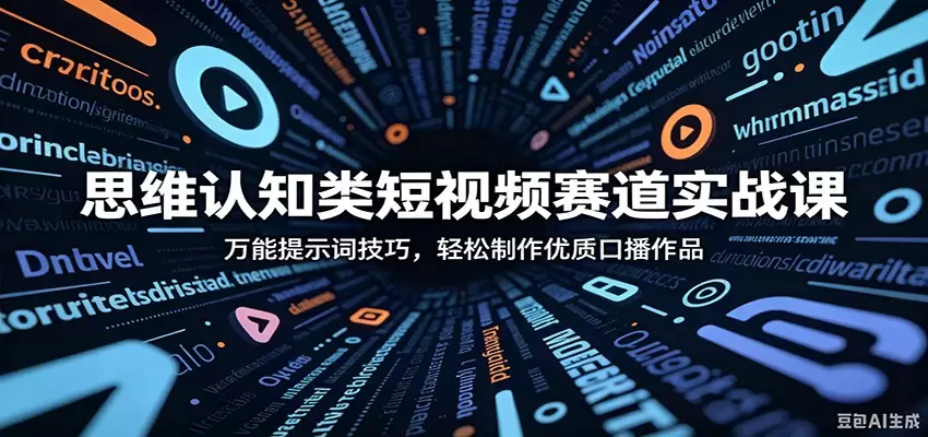 思维认知类短视频赛道实战课：万能提示词技巧，轻松制作优质口播作品|青心网创站