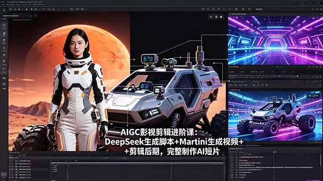 AIGC影视剪辑进阶课：DeepSeek生成脚本+Martini生成视频+剪辑后期，完整制作AI短片|青心网创站